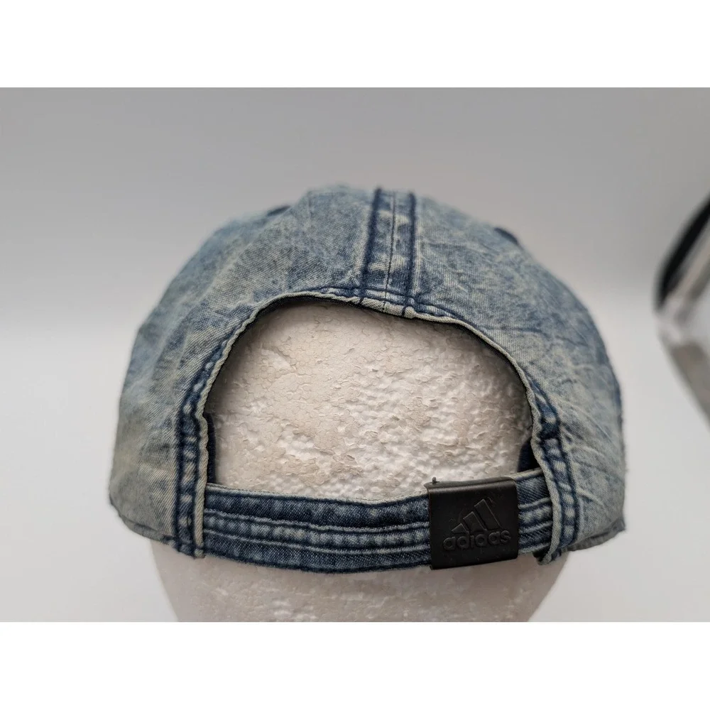 Adidas Climalite Acid Wash Denim Baseball Cap Blue Adjustable Strapback Hat